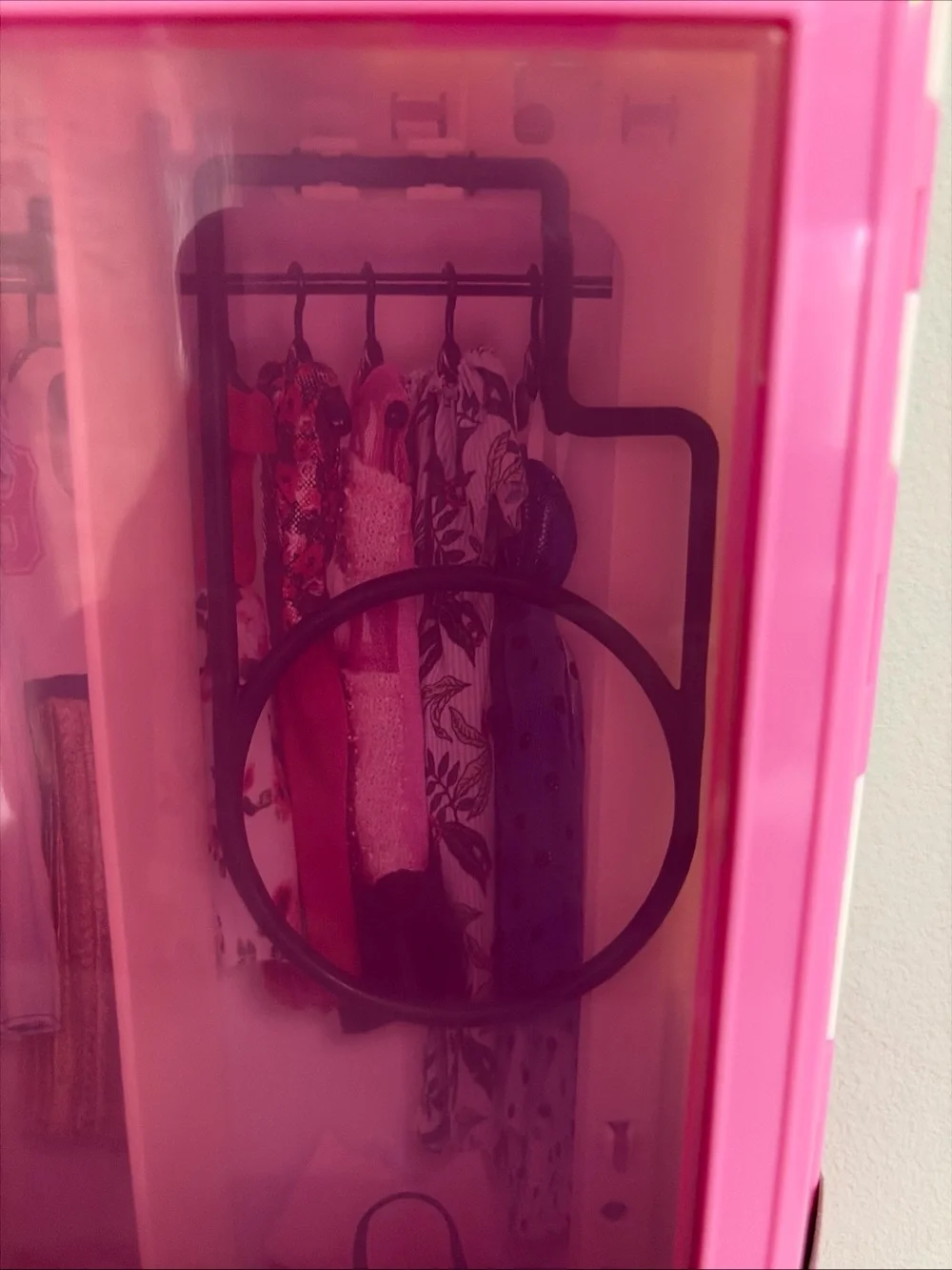 Barbie New! Pink Closet Storage Organizer with Hangers